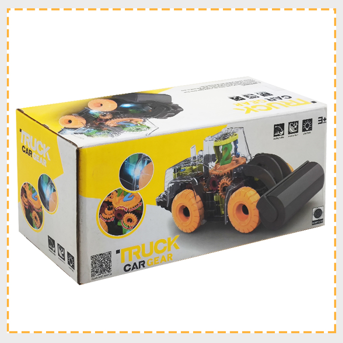 ماشین بولدوزر شیشه ای موزیکال و چراغدار