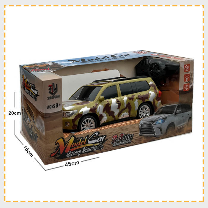 ماشین لندکروز ارتشی کنترلی و شارژی دودزا