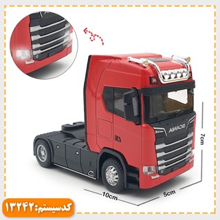 ماکت اسب تریلی اسکانیا فلزی موزیکال و چراغدار 